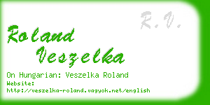 roland veszelka business card